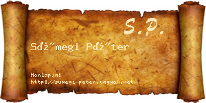 Sümegi Péter névjegykártya